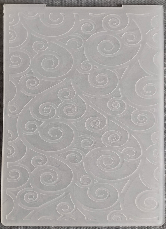 Koru Swirls Embossing folder Texture Stamp