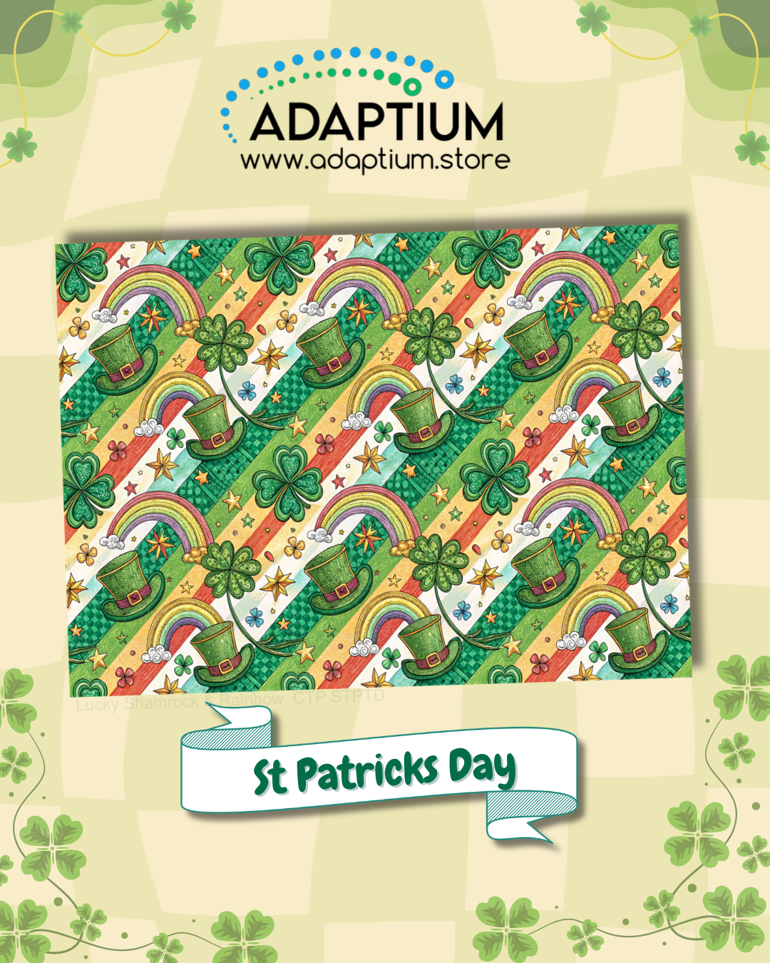 Lucky Shamrock & Rainbow Water Transfer – Polymer Clay  CTP STPTD