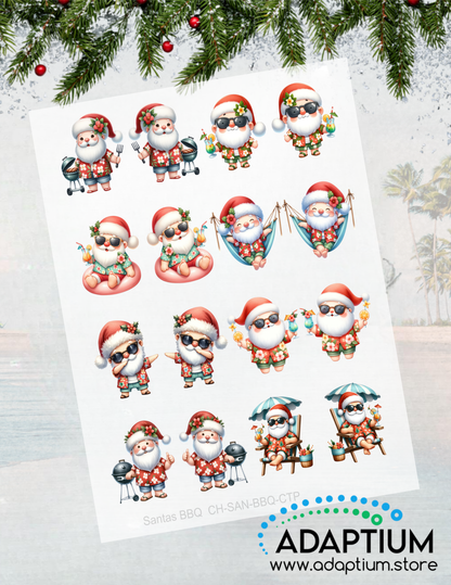 Santa's BBQ Clay Transfer Paper   CH SAN BBQ CTP