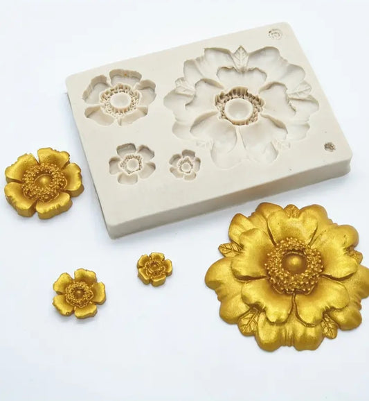 0569 flower 4 set Silicone Mould