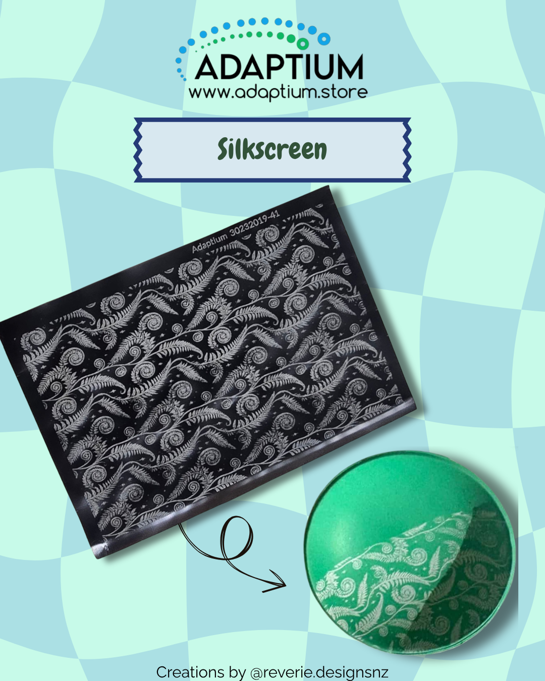Optical Warp Silkscreen - for polymer clay SSCRN-OWG
