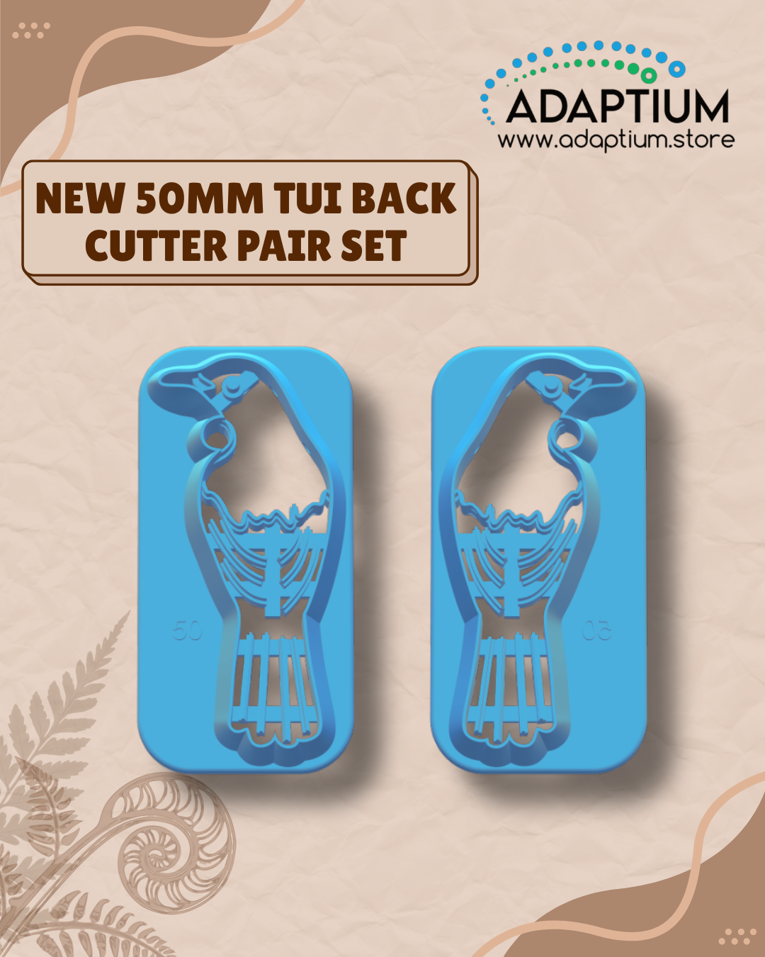 Tūī Keyring Cutter – or New Zealand Bird cutter for Polymer Clay Design KDBT