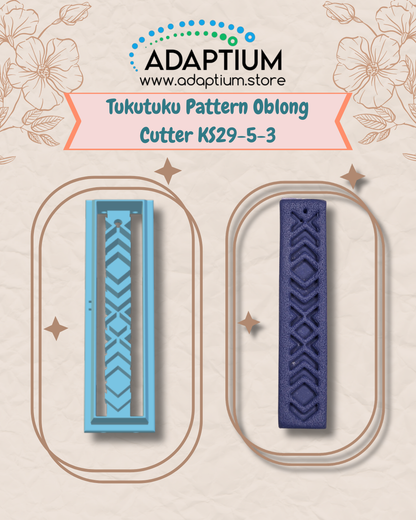 Tukutuku Pattern Oblong Cutter Set – Polymer Clay Drop Earrings KS 29-5