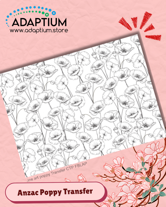 Line Art Poppy Water Transfer – Polymer Clay – CTP FB