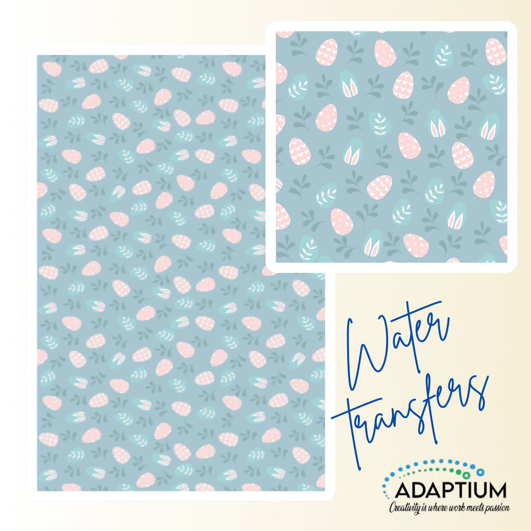 Pastel Floral Easter Water Transfers for clay