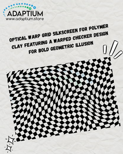 Optical Warp Silkscreen - for polymer clay SSCRN-OWG