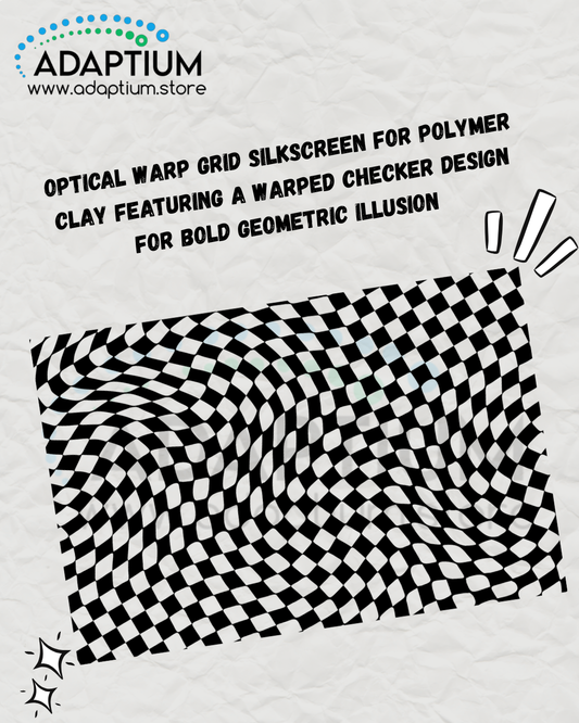 Optical Warp Silkscreen - for polymer clay SSCRN-OWG