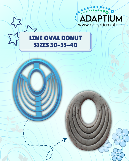 Lined oval Cutter For Polymer Clay KS 26-09