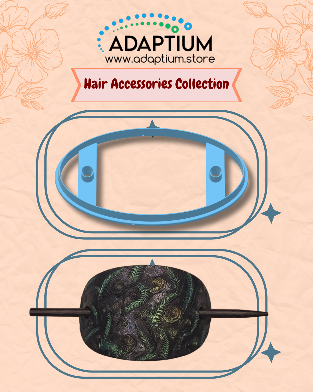 Hair Pin Cutter for polymer clay with options– Faux Leather Hair Accessory Shape