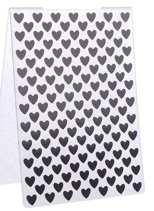 Hearts Embossing folder Texture Stamp