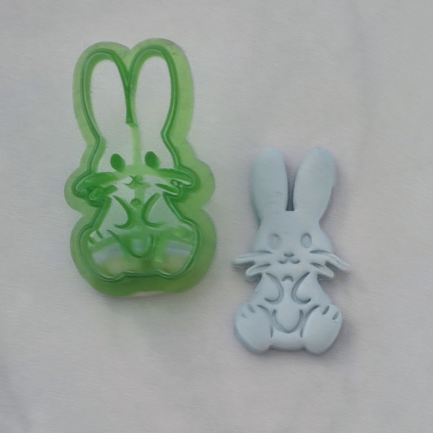 Easter Bunny Straight earred 35mm EMBOSSED cutter