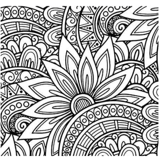 Koru Mandala Flowers Texture Stamp