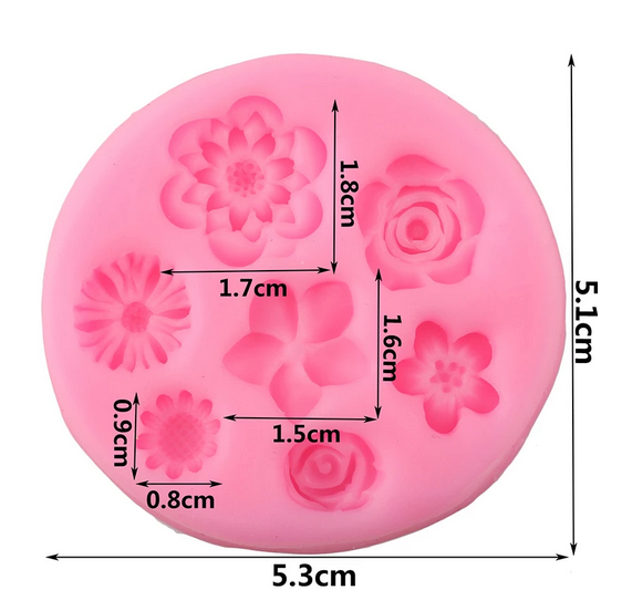 7 Flowers Silicone Mould 1